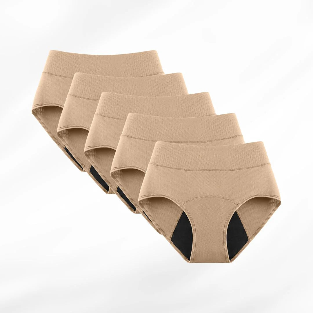 VitalDry® | Lekvrij Ondergoed (5-Pack) | Hoge Taille