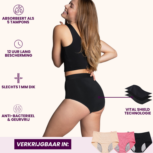 VitalDry® | Lekvrij Menstruatie Ondergoed (5-pack) |