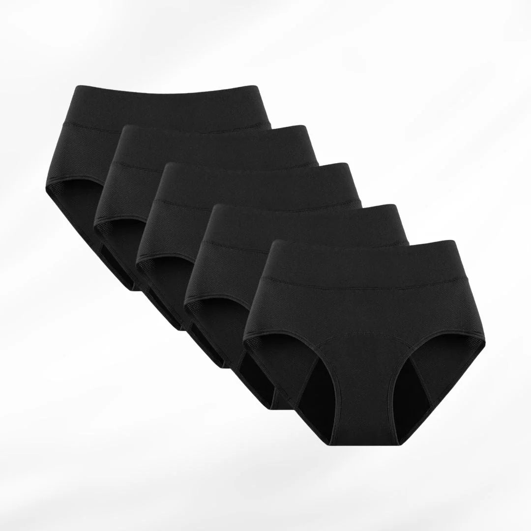 VitalDry® | Lekvrij Ondergoed (5-Pack) | Hoge Taille