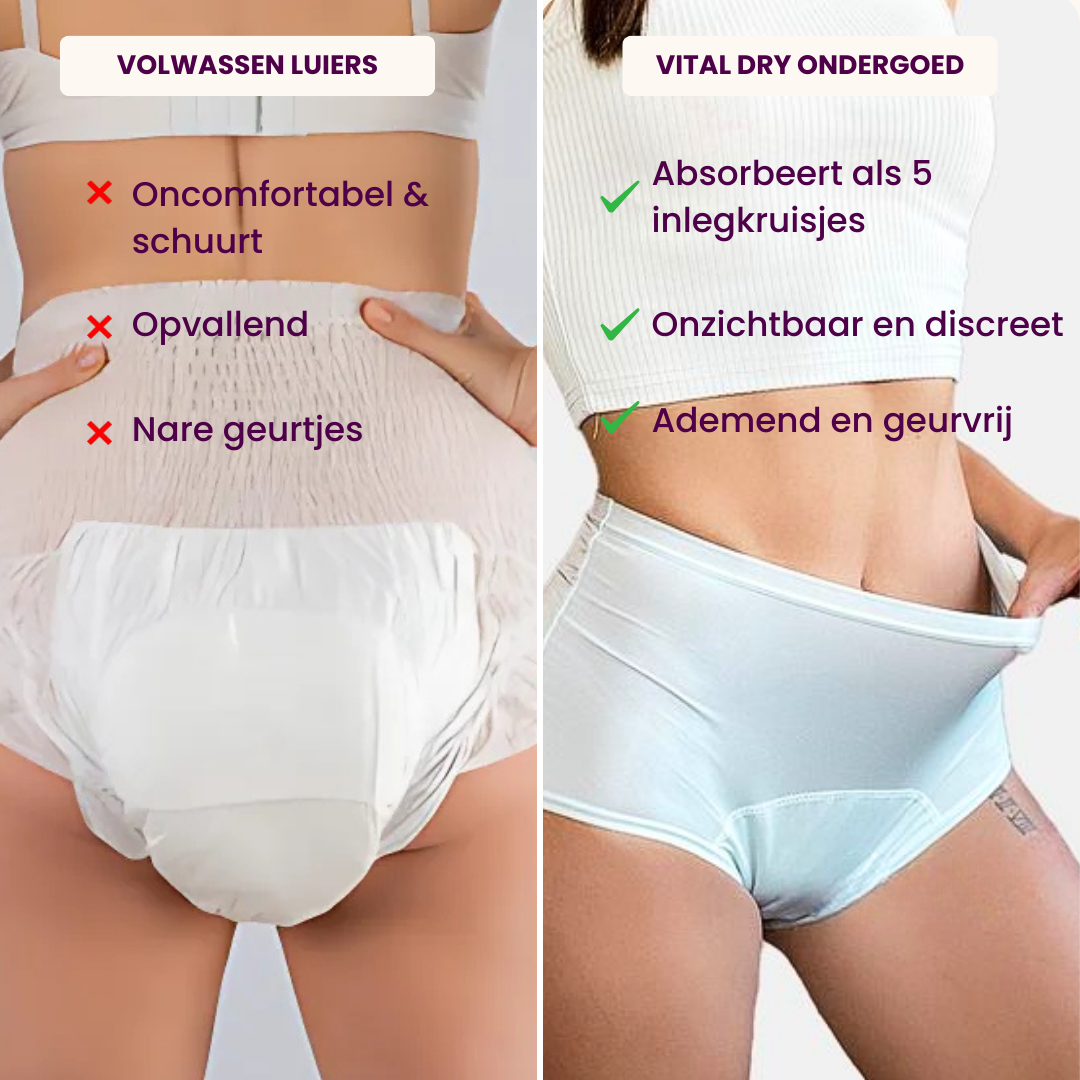 VitalDry® | Lekvrij Menstruatie Ondergoed (5-pack) |